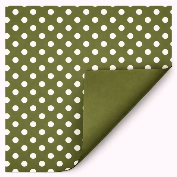 Rollo mat natur lunares verde oliva 70x40         