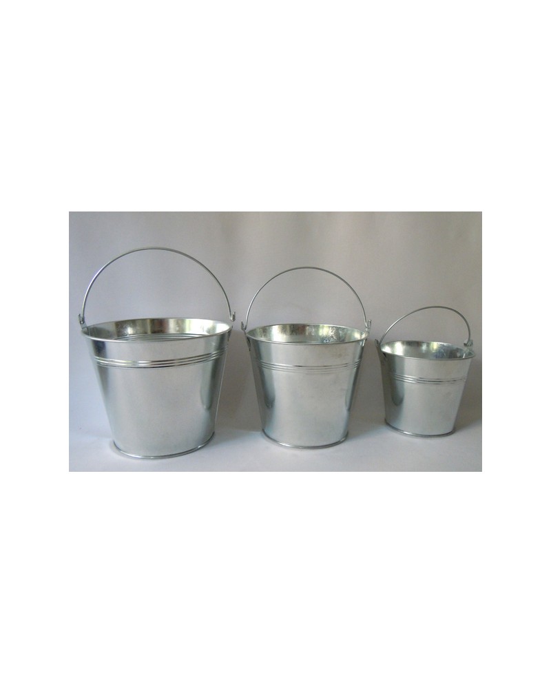 Cubo zinc natural 19x15                           