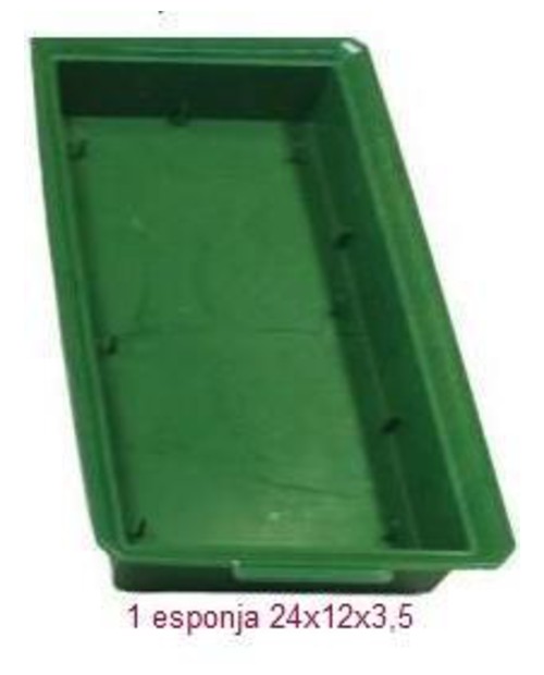 Bandeja plastico eco 1 pastilla 24x12xH3.5        