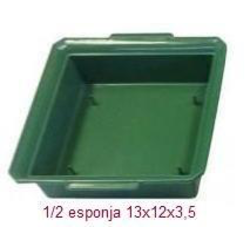Bandeja plastico eco 1/2 pastilla 24x12xH3.5      